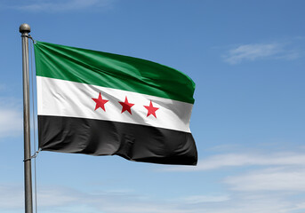 Syrian Flag and Freedom Revolution Concept