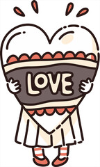 Girl holds the heart