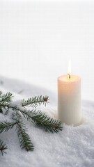 candle with celebration christmas background