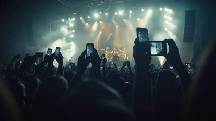 Concert Crowd Capturing Memories on Smartphones