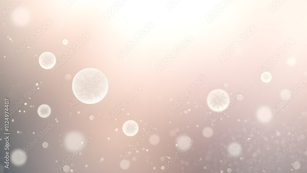 Aufkleber dynamic frosted glass shapes with faint texture, layered over a gradient with tiny bokeh particles