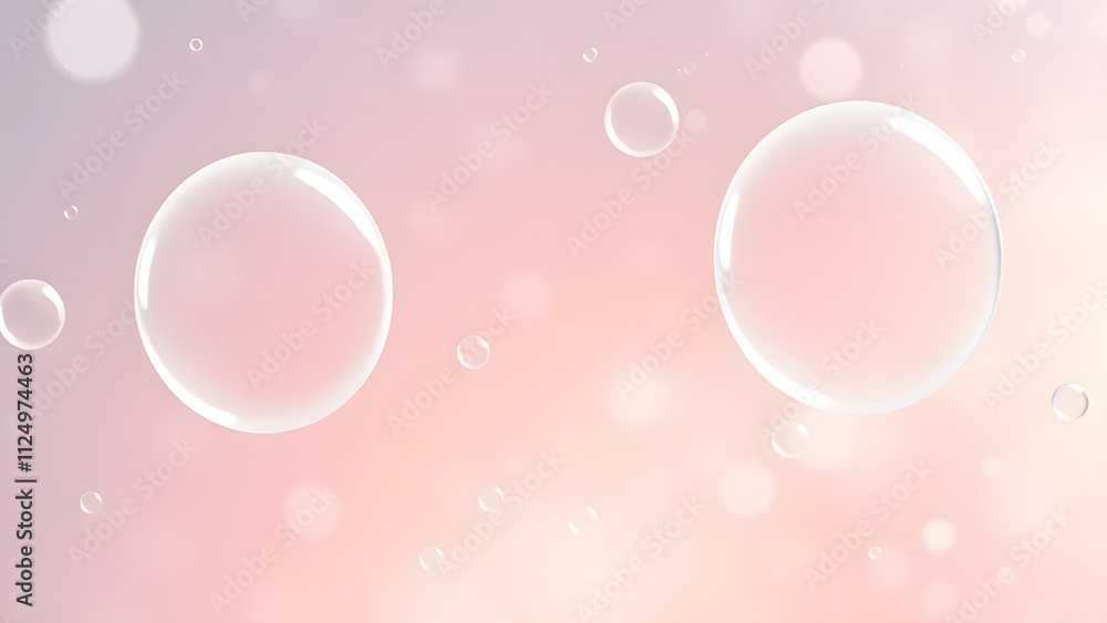 Aufkleber dynamic frosted glass shapes with faint texture, layered over a gradient with tiny bokeh particles