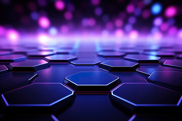 Incredible Hexagon blue and violet pattern for abstract futuristic design