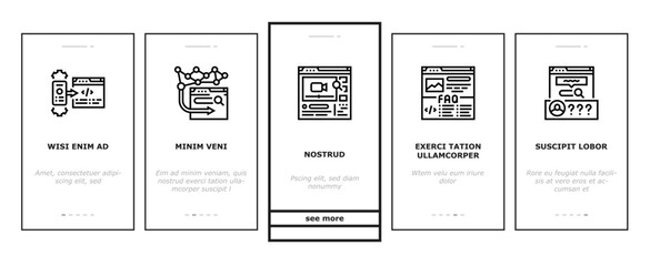 seo digital optimization strategy onboarding mobile vector local service, analysis media, consulting web, ecommerce backlink seo digital optimization strategy illustrations
