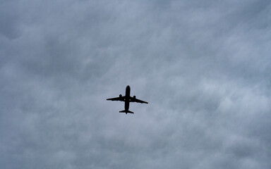airplane on an overcast day