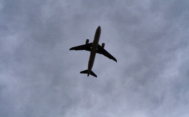 airplane on an overcast day