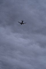airplane on an overcast day