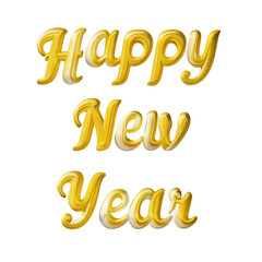 Luxurious "Happy New Year" Gold Calligraphy Design