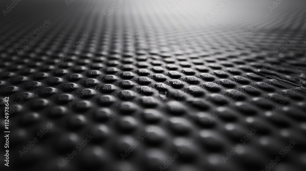 Poster black textured surface with bumps receding into distance