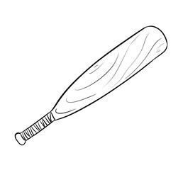 baseball bat digital drawing illustration isolated