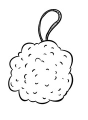 bath sponge illustration isolated on white