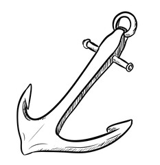 anchor illustration isolated on white