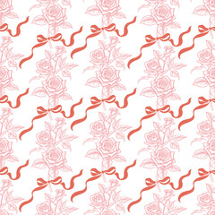 Seamlees pattern of rose. You can change the background color from the EPS file.