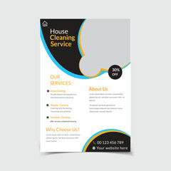Cleaning and disinfection flyer design template, cleaning service flyer design, cover, brochure design cover template
