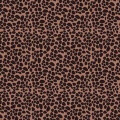 Seamless Pattern of Small Cheetah Print on Mocha Mousse Background
