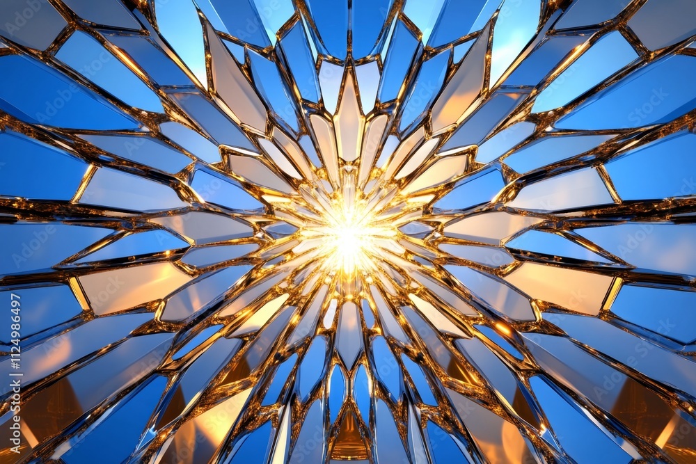 Poster A simple 2D depiction of a diamond with rays of light emanating outward, emphasizing brilliance and clarity on a white backdrop
