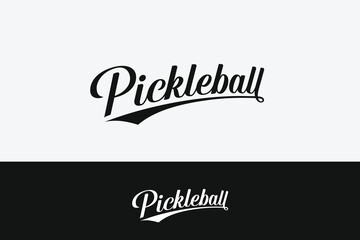 pickleball lettering in vintage style. It's great for logos, t-shirts, jackets, team jerseys, etc.