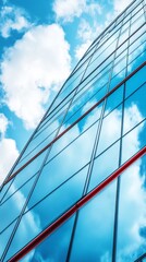 Obraz premium Modern Office Building with Reflective Glass Facade