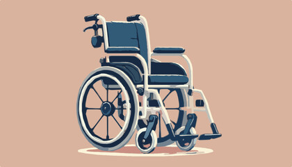 Fototapeta premium Diversity and inclusion, vector illustration of a isolated wheelchair