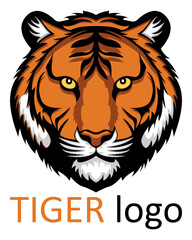 tiger logo creative and original for your business or company logotype vector illustration isolated on white background