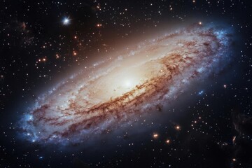 Fototapeta premium Stars of a planet and galaxy in a free space.