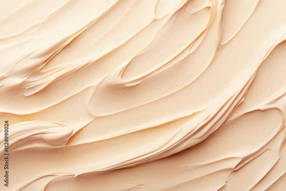 Poster creamy texture with smooth waves and soft lines