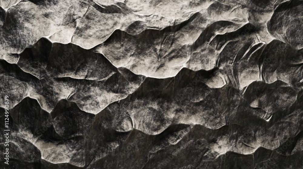 Poster Dark rough stone texture creating a mountainous landscape effect