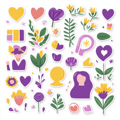 International Women's Day Sticker Pack - Empowerment, Mimosas, Equality