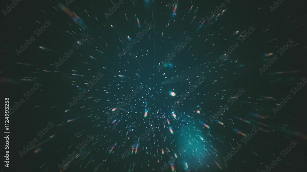 Poster abstract starburst particles background/ animation of an abstract wallpaper background with colorful
