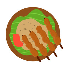 Flat Indonesia Culture Icon