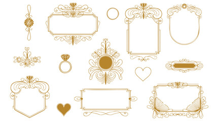 decorative ornamental vintage frame vector collection