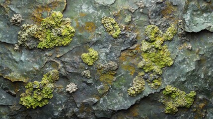 Obraz premium Lichen Growth On A Rocky Stone Surface