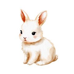 Easter bunny in watercolor style 