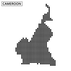 Obraz premium Outline map of Cameroon displaying geographical traits and regional divisions