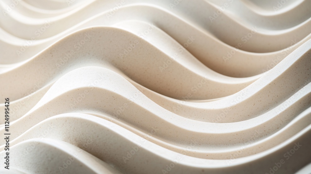 Aufkleber Beige wavy surface creating an abstract pattern