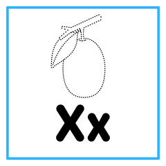 tracing ximenia alfabet x illustration © Rahmatullah
