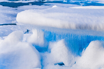 Melting icicles on an ice floe © Lars Johansson