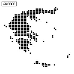 Obraz premium Outline of Greece Featuring Geographic Patterns and Texture Details