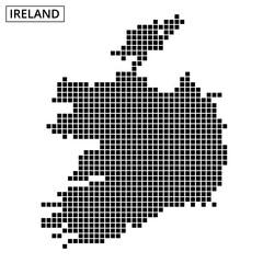 Ireland map design with dotted pattern showcasing the country's outline