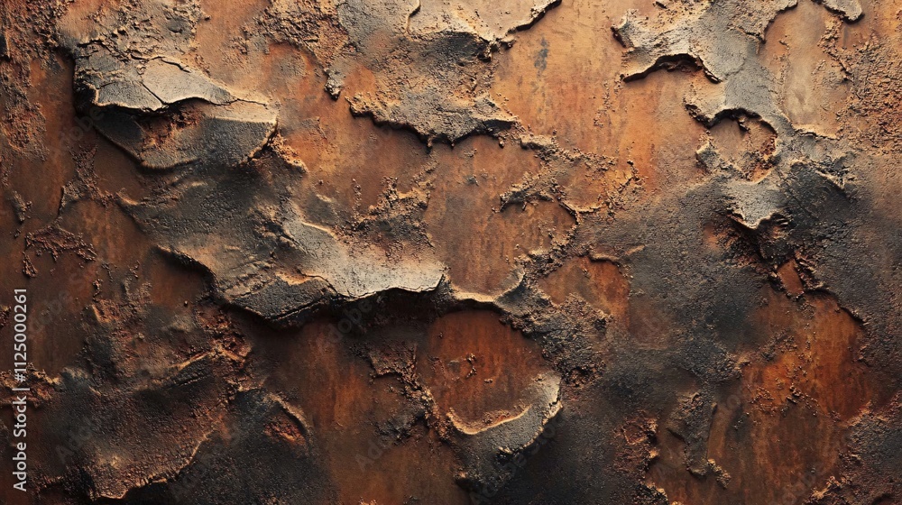 Aufkleber corroded metal surface showing rust and decaying texture