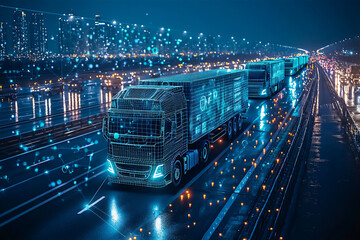 A high-resolution image depicting a logistics