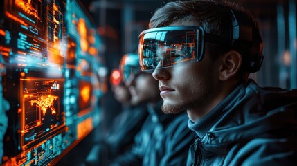 Futuristic VR Programmer, Data Analysis, Metaverse