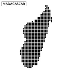 Obraz premium Unique artistic representation of Madagascar highlighting its geographic outline
