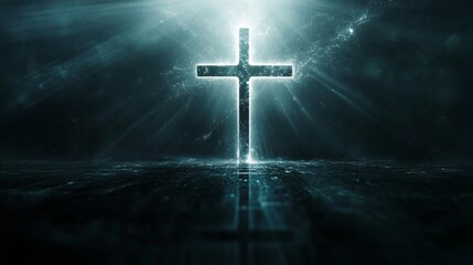 Naklejka premium Christian cross background concept