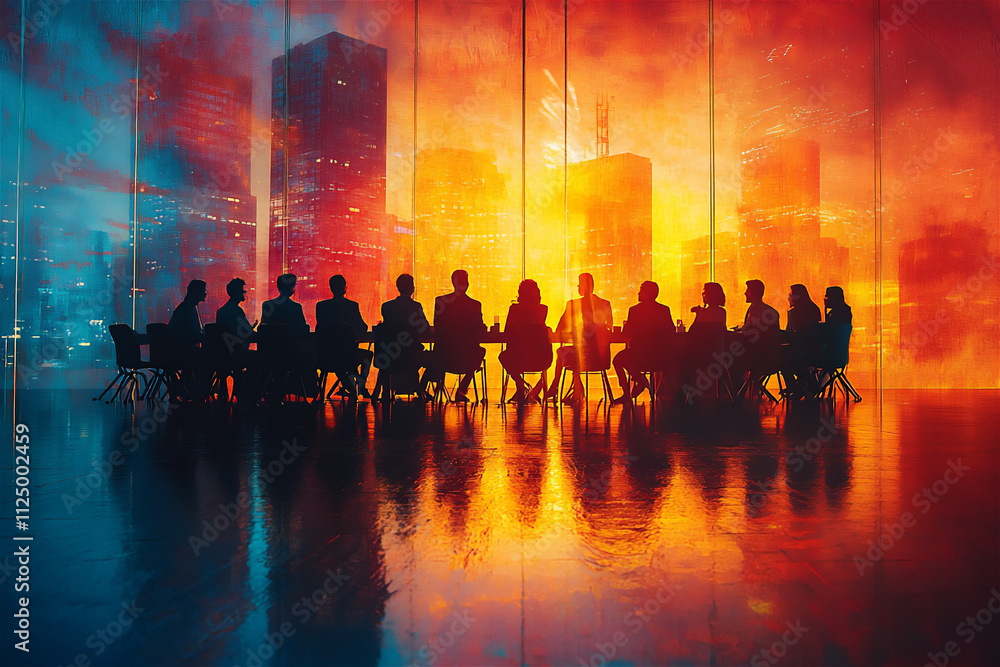 Poster a high-resolution image depicting a roundtabl