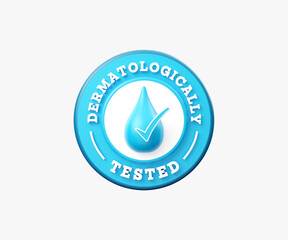 Dermatologically Tested Badge 3D illustration
