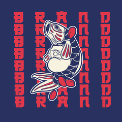 Koi fish illustration with premium quality stock vector