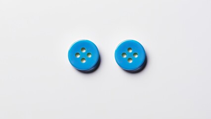 Colorful buttons on a white background, ideal for crafting or minimalist projects.