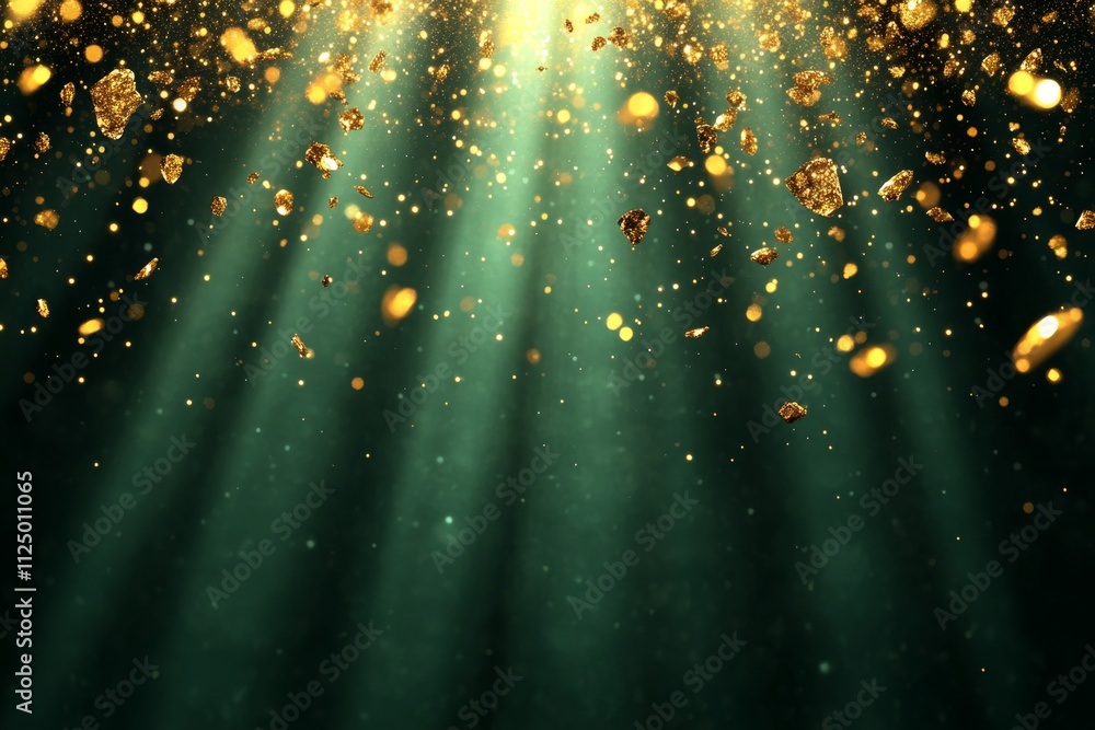 Fototapete a minimalist flat design of swirling dust particles illuminated by a simple beam of light, drawn wit