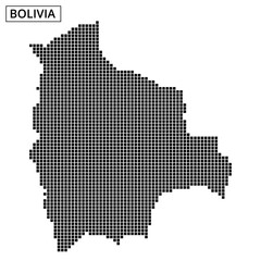 Unique dotted representation of Bolivia showcasing its geographical outline and features